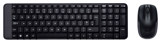 Комплект Клавиатура+мышь Logitech Cordless MK220