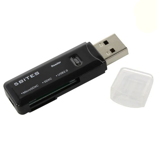 Карт-ридер 5bites RE2-100BL USB2.0 Black