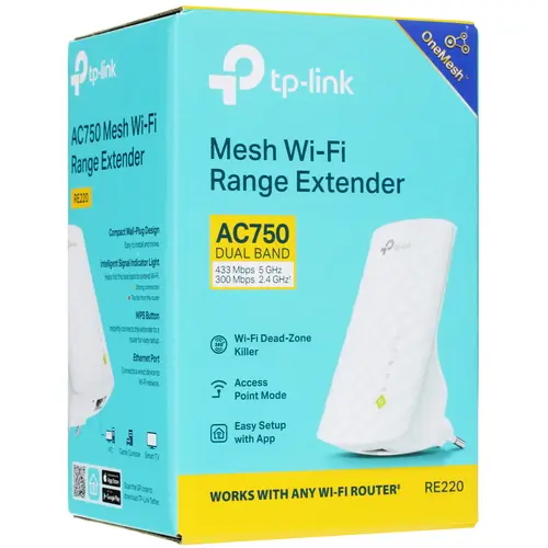 Усилитель сигнала TP-Link RE220 AC750