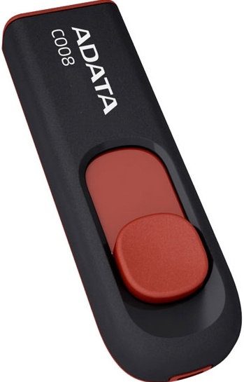 16Gb A-DATA C008 AC008-16G-RKD Black-Red USB 2.0