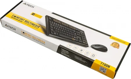 Комплект клавиатура+мышь A4-Tech 7100N USB