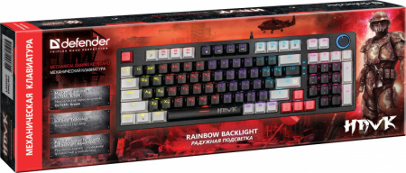 Клавиатура Defender Hawk GK-418 USB Игровая LED