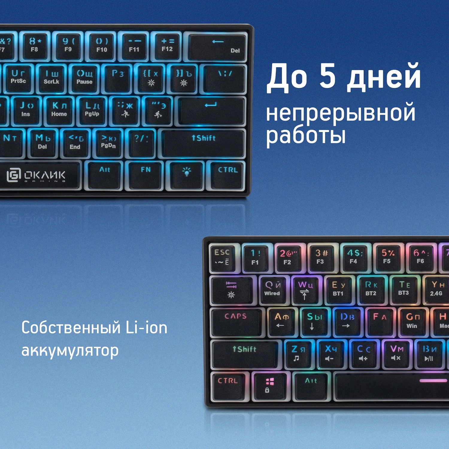 Клавиатура OKLICK K763W Multimedia Черный