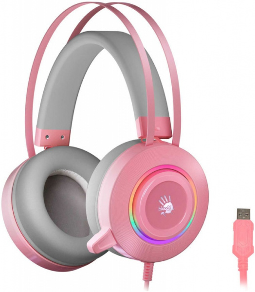 Наушники с микрофоном A4Tech Bloody G521 Pink