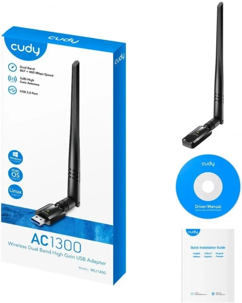 Беспроводной USB-адаптер Cudy WU1400S AC1300