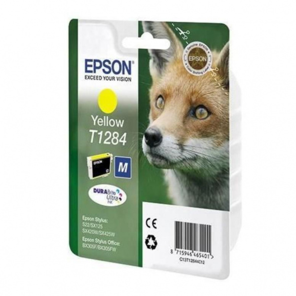 Картридж Epson T1284 желтый