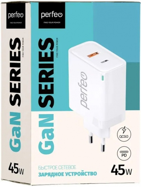 СЗУ Perfeo I4654 USB/Type C 45w