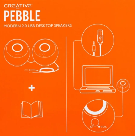 Колонки Creative PEBBLE MF1680 2.0 черный