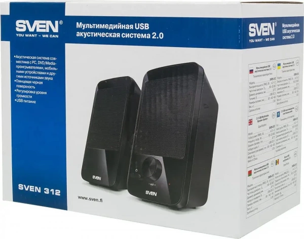 Колонки Sven 312 Black 2.0