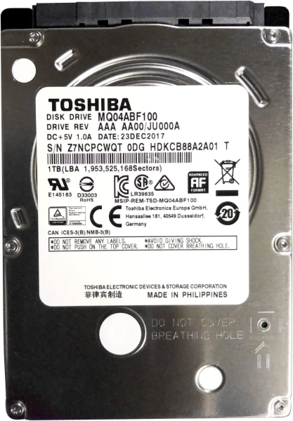 Жёсткий диск 1Tb 2.5" Toshiba (MQ04ABF100)