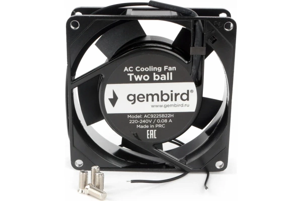 Cooler Gembird 92x92x25 (sleeve, 3pin, black) FANC