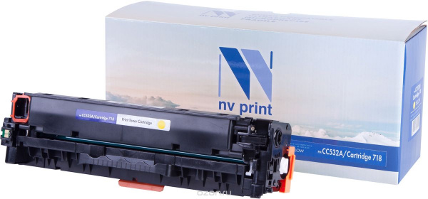 Картридж HP CC532A/Canon 718 Желтый NVPrint