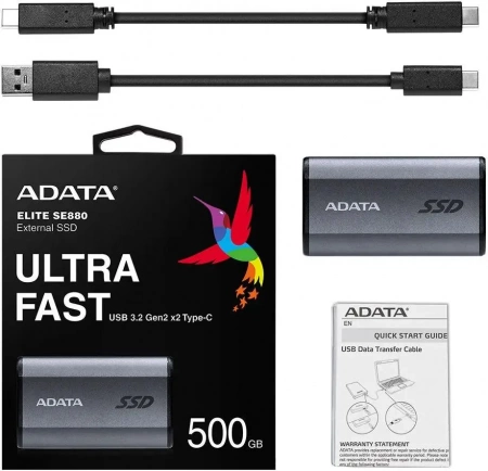 500Gb Внешний SSD A-DATA SE880  typeC USB3.2