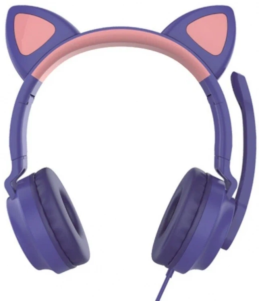 Наушники с микрофоном QUMO Game Cat Purpl GHS 0036