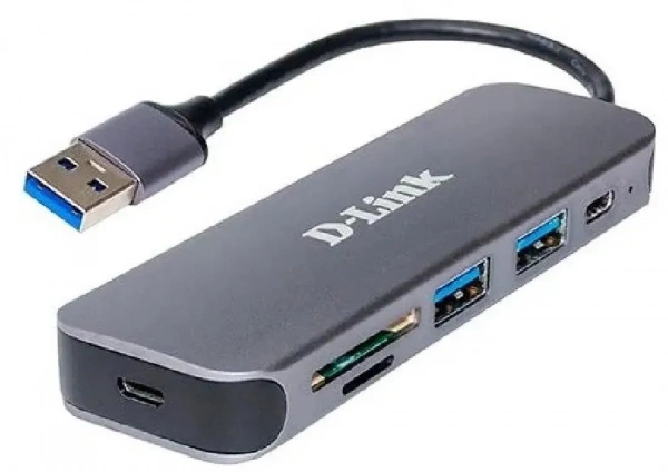 HUB D-Link DUB-1325 2*USB3.0/1*typeC/microSD+SD
