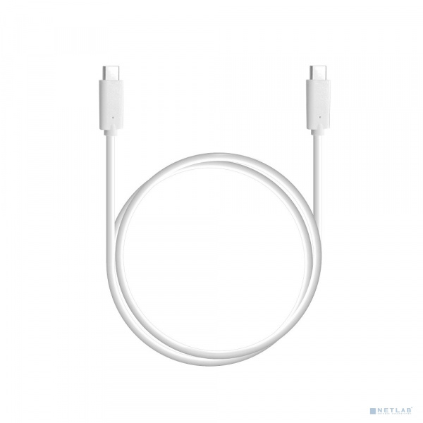 Кабель USB Type-C - Type-C 1m 3A Bion White