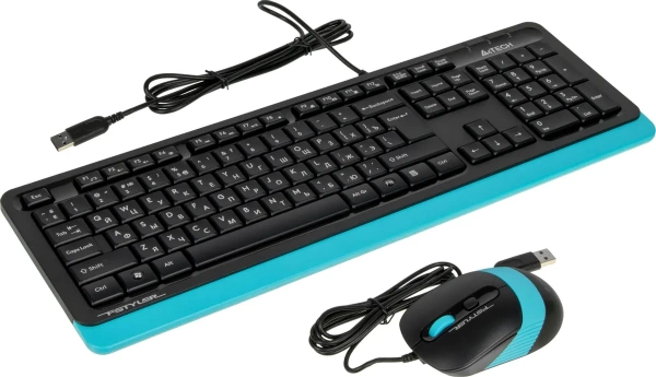 Клавиатура A4Tech Fstyler F1010 черный/синий