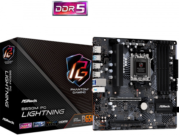 Мат.плата ASRock B650M PG LIGHTNING DDR5 AM5