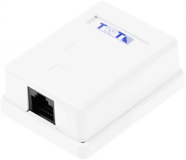 Розетка TWT настенная RJ-45 (TWT-SM1-45-WH)