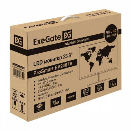 Монитор LCD 23.8" ExeGate EV2407A, черный
