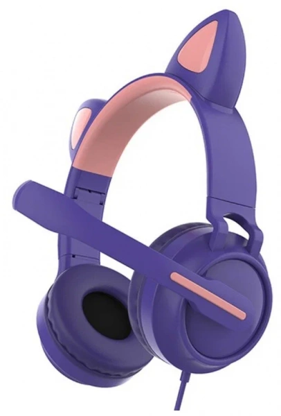 Наушники с микрофоном QUMO Game Cat Purpl GHS 0036