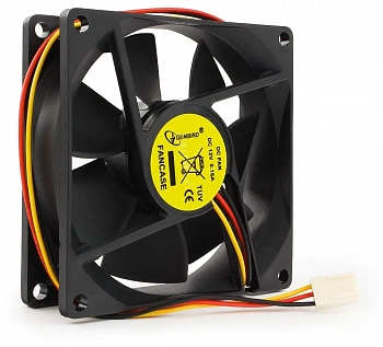 Cooler Gembird 80x80x25 (sleeve, 3pin, black) FANC