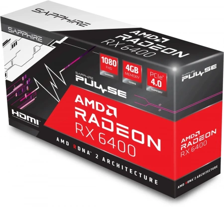 Видеокарта PCIE x16 Sapphire Pulse RX6400 4GB