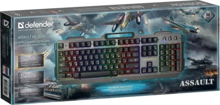 Клавиатура Defender GK-350L Assault USB LED