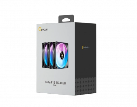 Комплект вентиляторов Ocypus Delta F12 ARGB 3in1BK