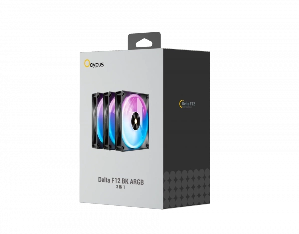 Комплект вентиляторов Ocypus Delta F12 ARGB 3in1BK