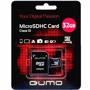 Карта памяти 32GB SDmicro QUMO QM32GMICSDHC10U1