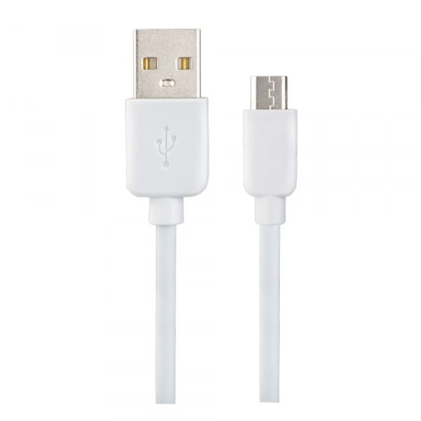Кабель-вилка PERFEO USB2.0-Micro USB 1m белый