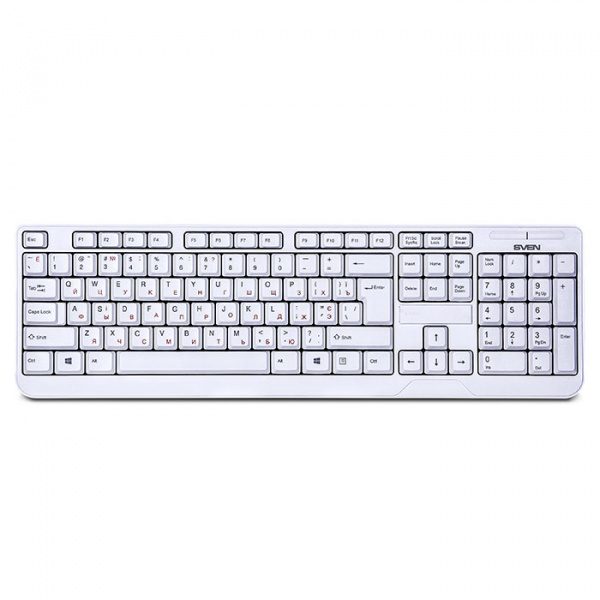 Клавиатура SVEN KB-C2100W Белая. Беспровод