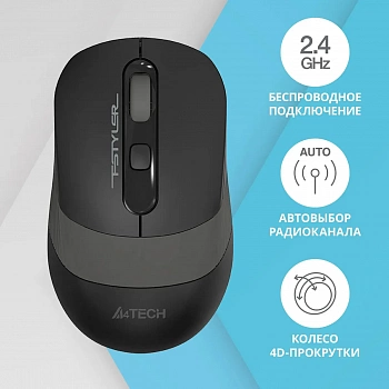 Мышь A4-Tech Fstyler FG10 черно-серый