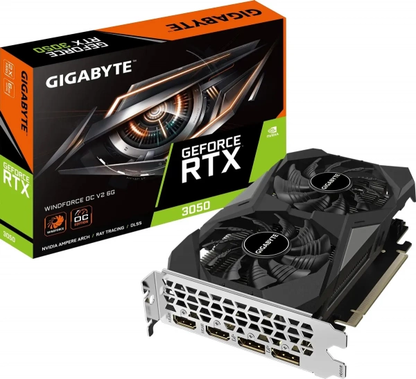 Видеокарта PCIE x16 Gigabyte RTX3050 GV-N3050WF2OC