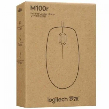 Мышь Logitech M100 Dark USB