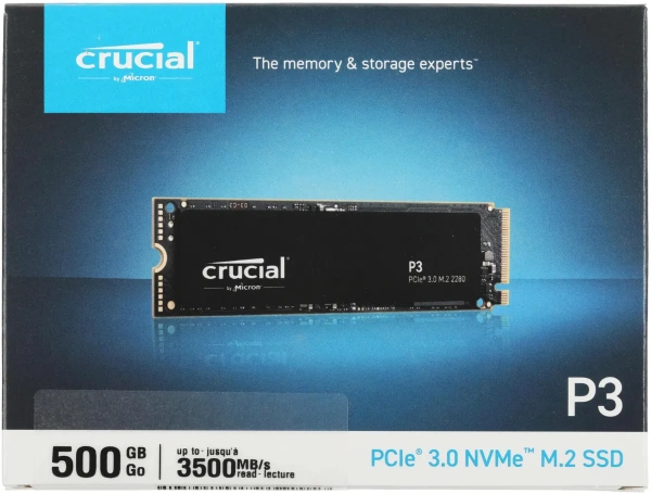 Накопитель SSD 500Gb M.2  Crucial P3