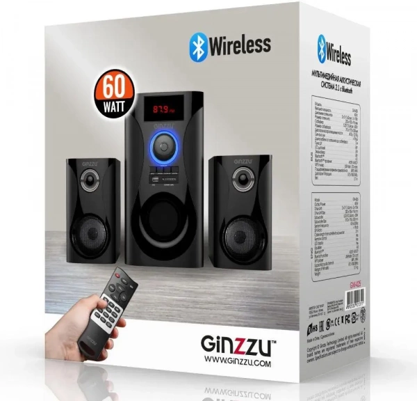 Колонка Ginzzu GM-425 60W BT FM USB