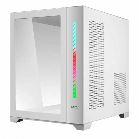 Корпус Ginzzu V450 RGB Белый CRC6 FAN12CM без БП