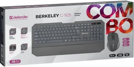 Комплект Defender C-925 Nano Berkley USB Black