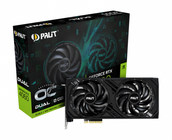 Видеокарта PCIE x16 Palit RTX4060 DUAL 8Gb