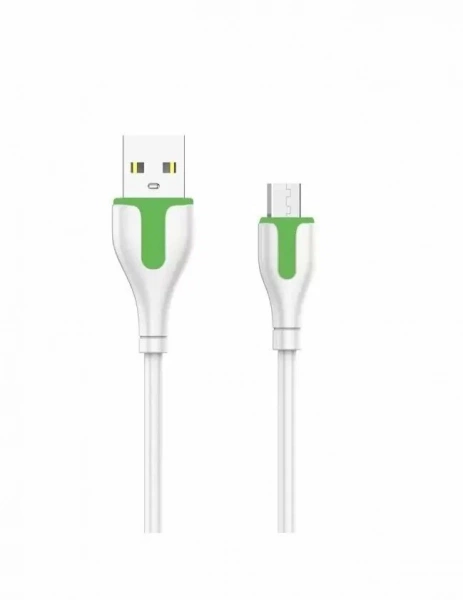 Кабель LDNIO LS571 Micro 1m/2.1A White/Green