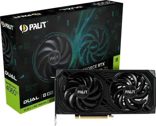 Видеокарта PCIE x16 Palit RTX4060TI DUAL 8Gb
