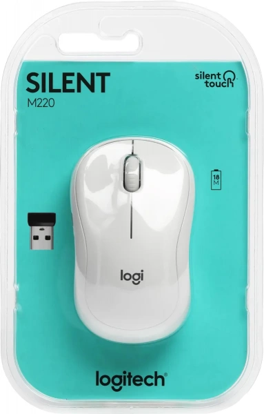 Мышь Logitech M220 SILENT Offwhite