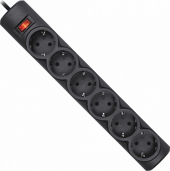 Сетевой фильтр Defender DFS-153 Black 6 розеток 3м