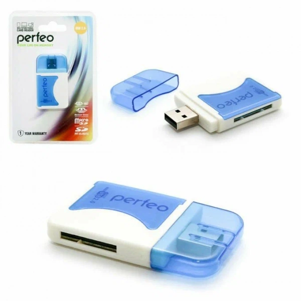 Кард-ридер Perfeo PF_4257 Blue
