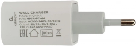 Зарядное устройство Cabelexpert MP3A-PC-44 20Вт