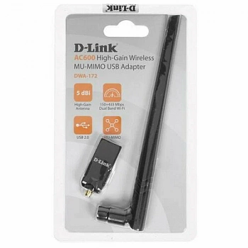 Беспроводной USB-адаптер D-Link DWA-172 WiF2.4/5Гц