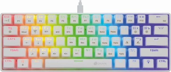 Клавиатура OKLICK K763W Multimedia белый