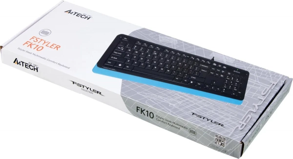 Клавиатура A4-Tech Fstyler FK10 Black/Blue USB